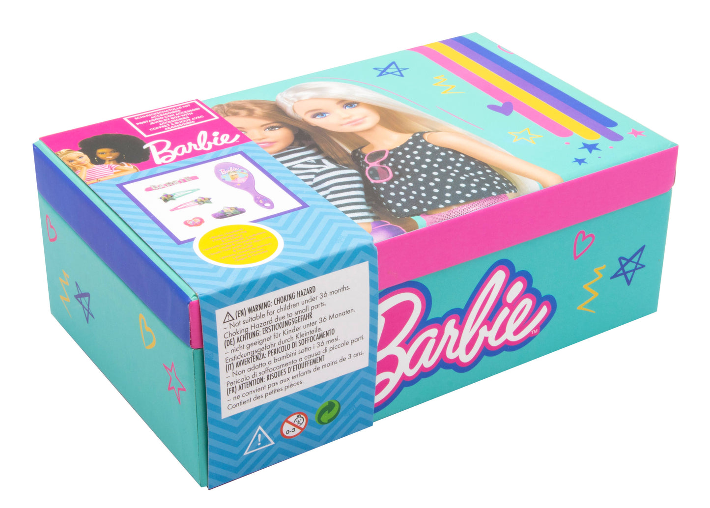 Barbie portagioie con accessori per capelli e gioiellini