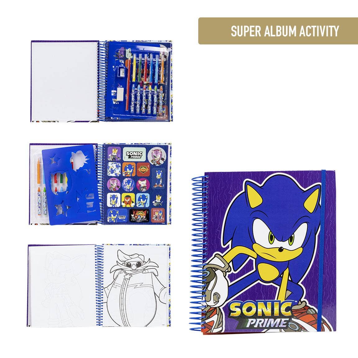 ALBUM ATTIVITÀ DA COLORARE SONIC PRIME