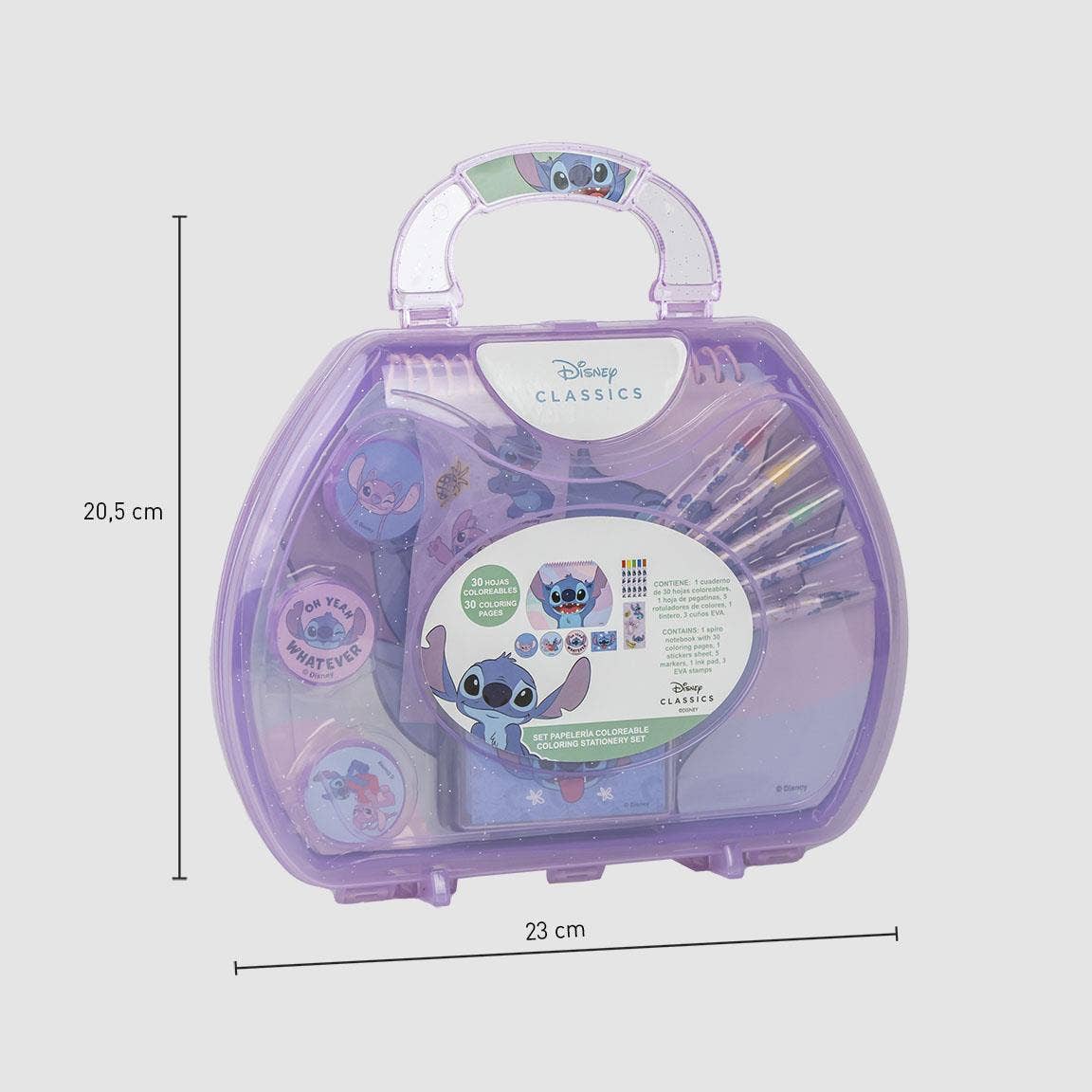 SET DI CANCELLERIA COLORABILE CON VALIGETTA STITCH