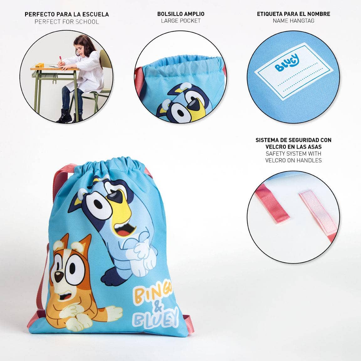SACCHETTO SCOLASTICO BLUEY