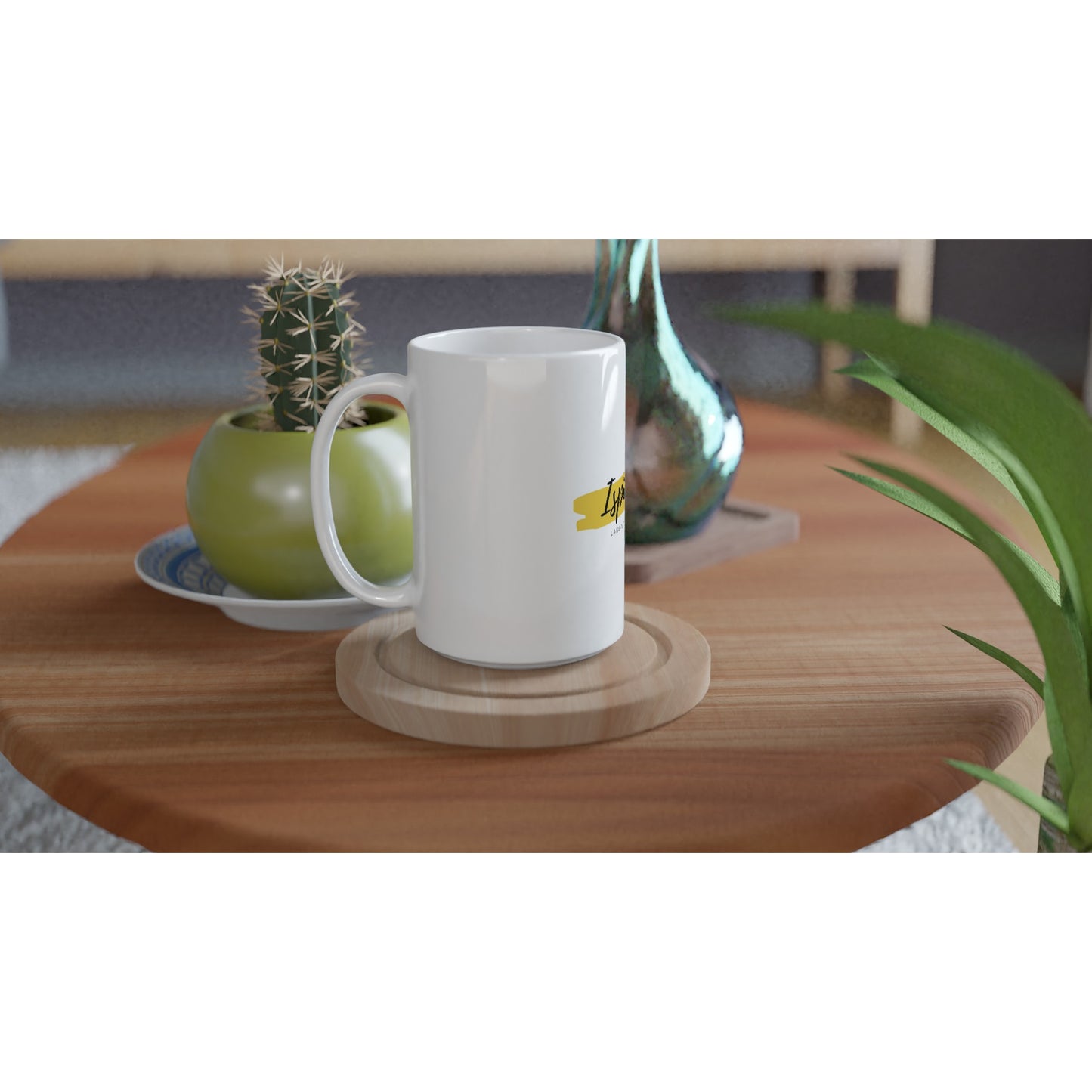 Tazza in ceramica bianca da 15 once personalizzabile