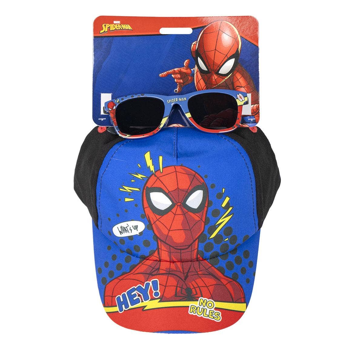 SET OCCHIALI DA SOLE SPIDERMAN E CAPPELLO