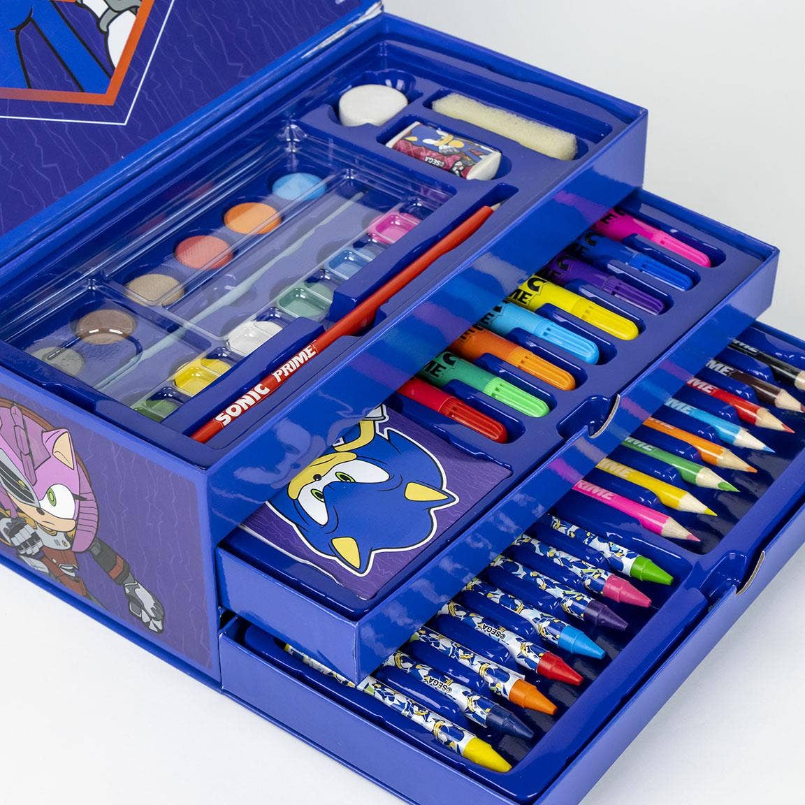 SET DI CANCELLERIA COLORABILE VALIGETTA SONIC PRIME