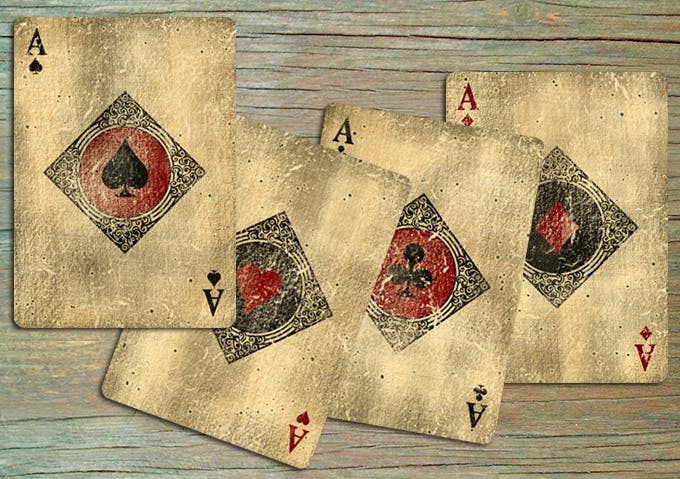 Carte da gioco classiche vintage per bicicletta