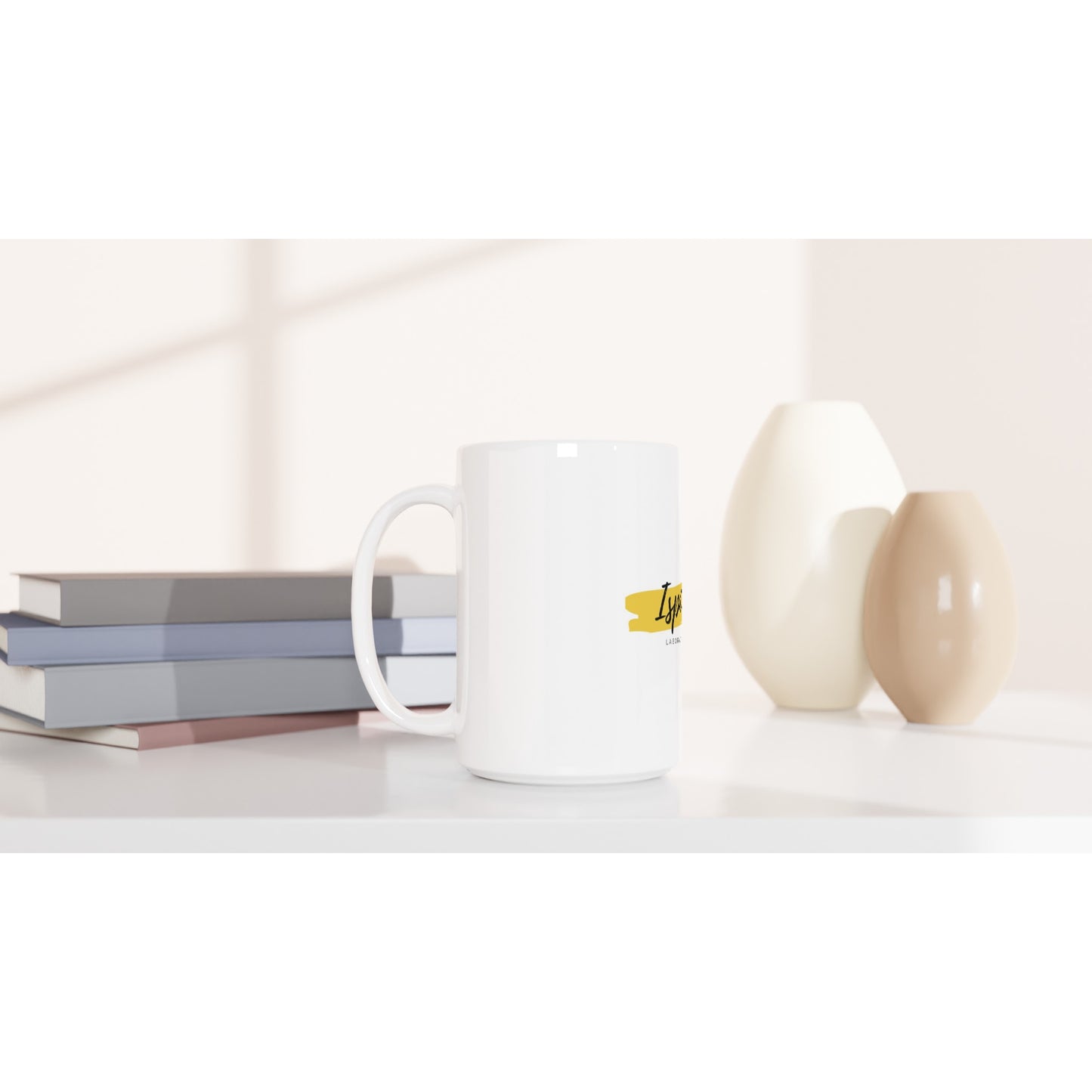 Tazza in ceramica bianca da 15 once personalizzabile