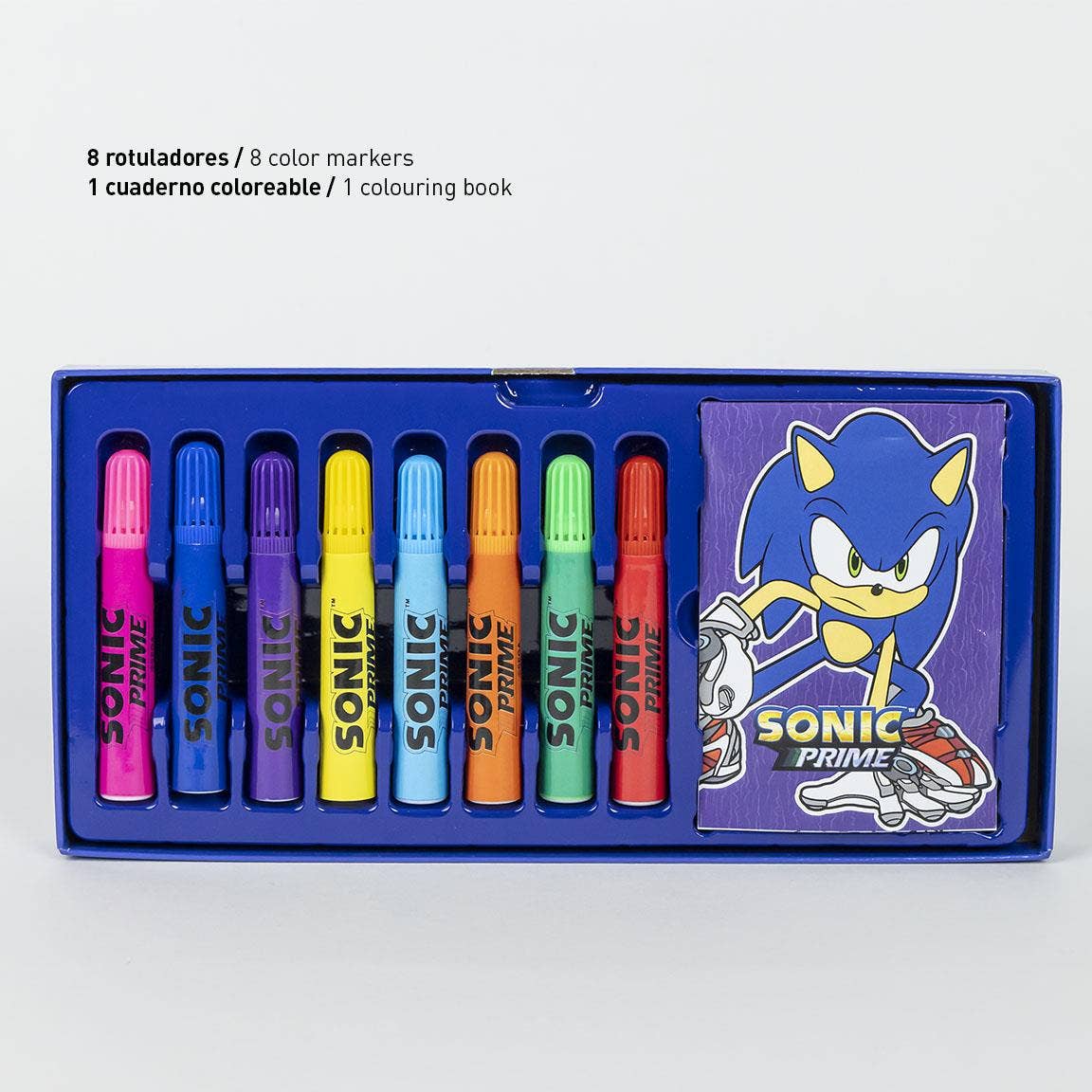 SET DI CANCELLERIA COLORABILE VALIGETTA SONIC PRIME