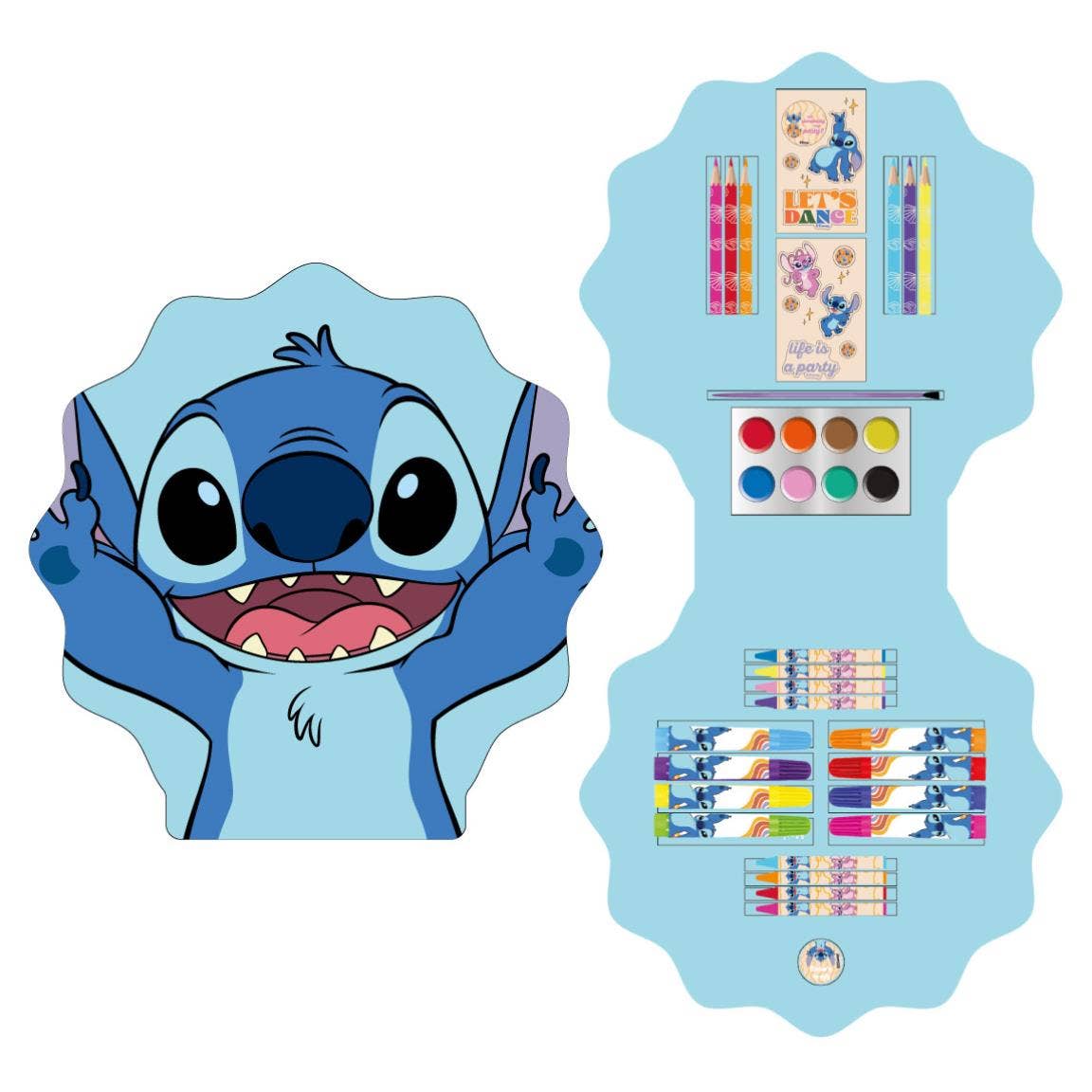SET CARTOLERIA COLORABILE SCATOLA STITCH