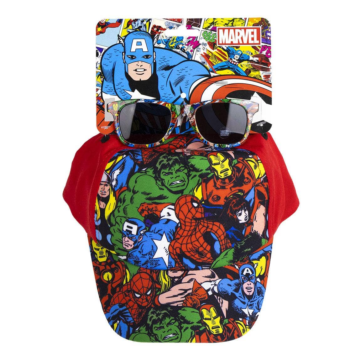 CAPPELLINO SET OCCHIALI DA SOLE AVENGERS