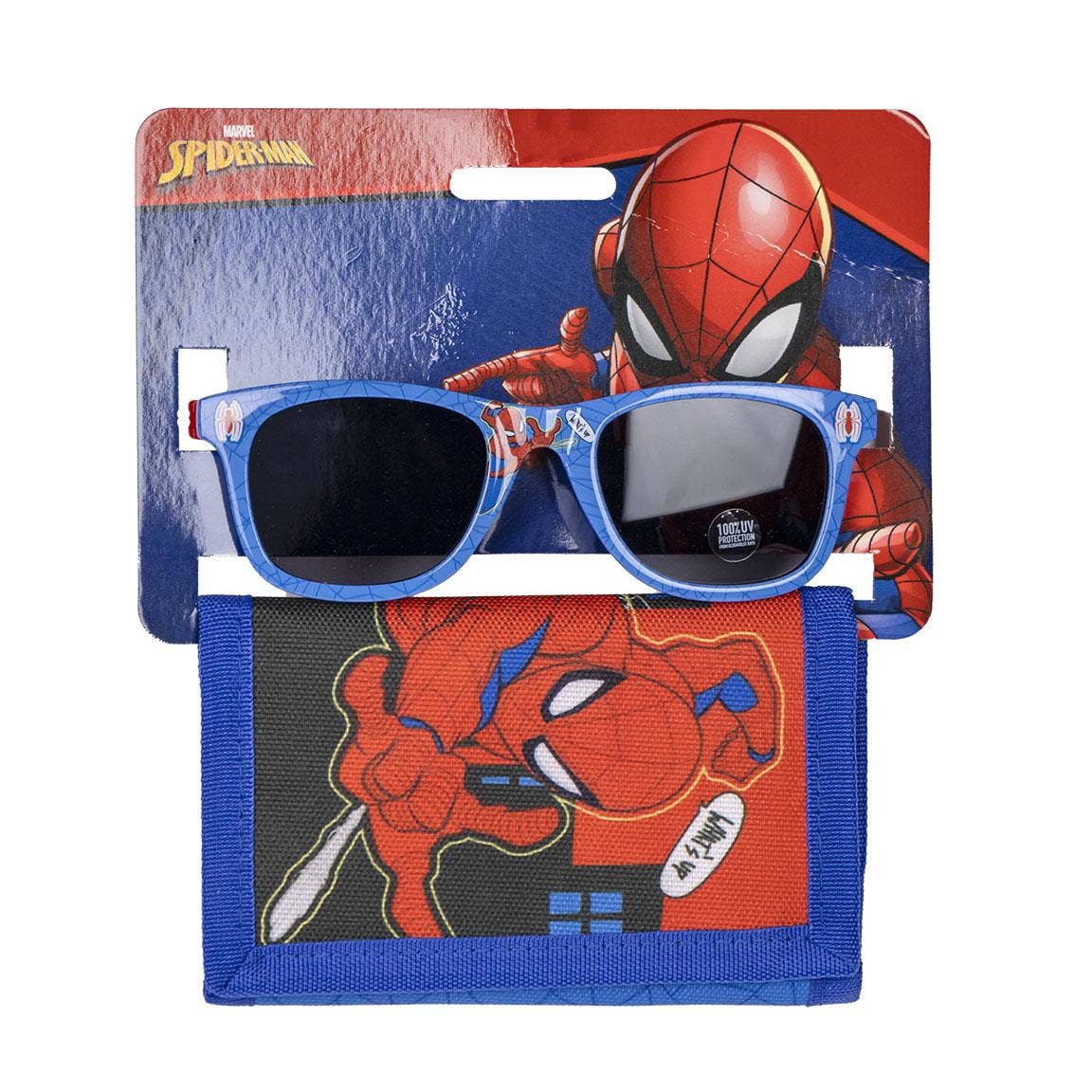 SET DI OCCHIALI DA SOLE A PORTAFOGLIO SPIDERMAN