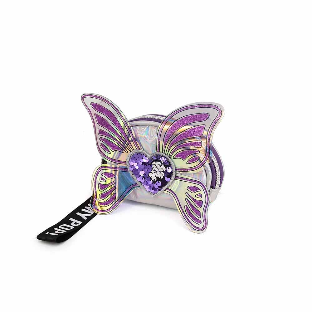 Oh My Pop! Wings-Portamonete Ovale, Argento