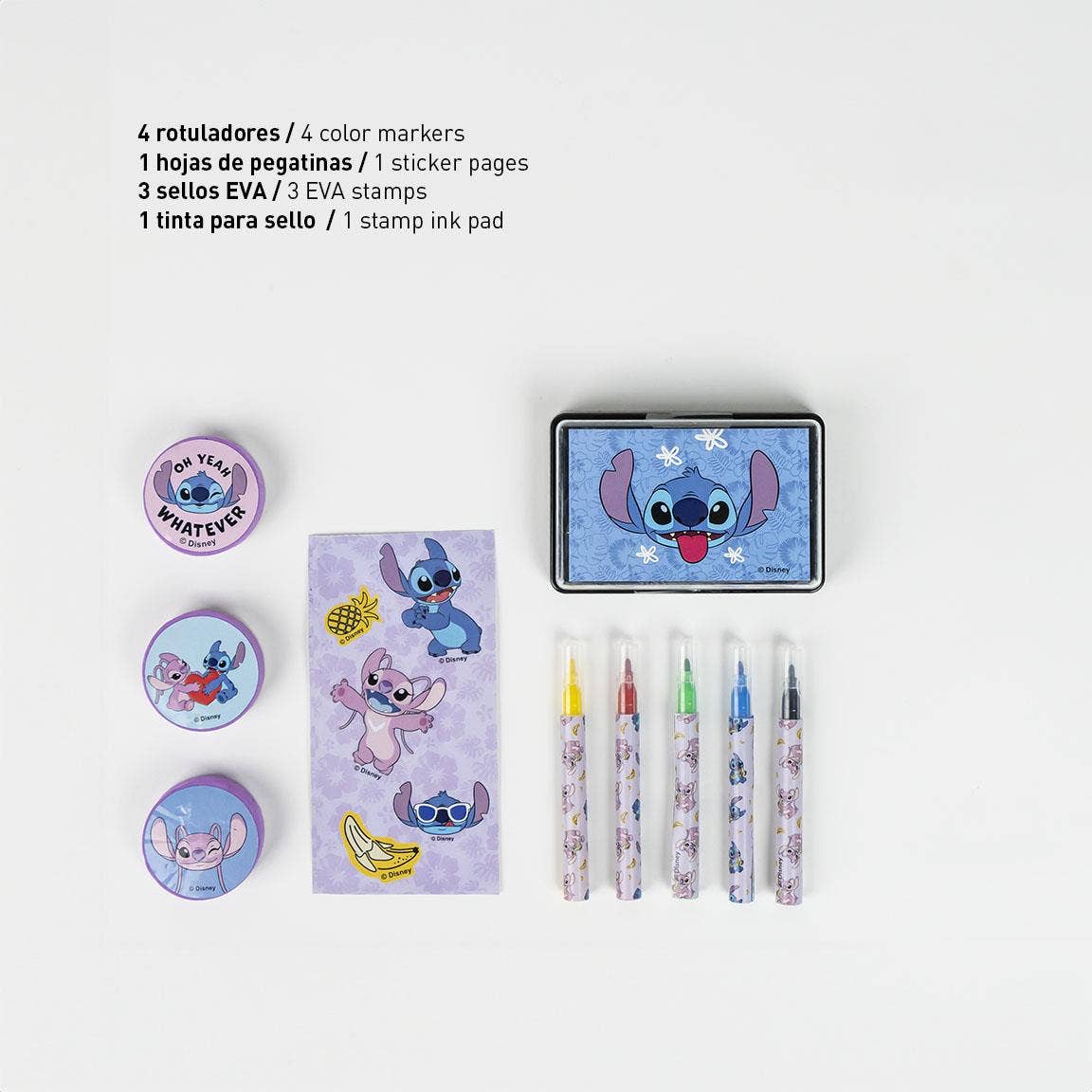 SET DI CANCELLERIA COLORABILE CON VALIGETTA STITCH