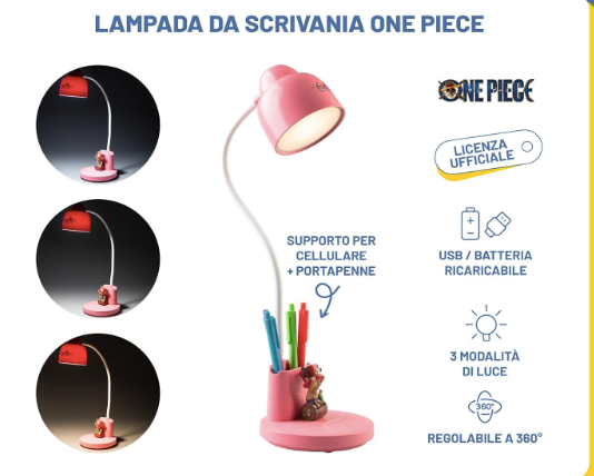 One Piece Lampada da Tavolo Ricaricabile