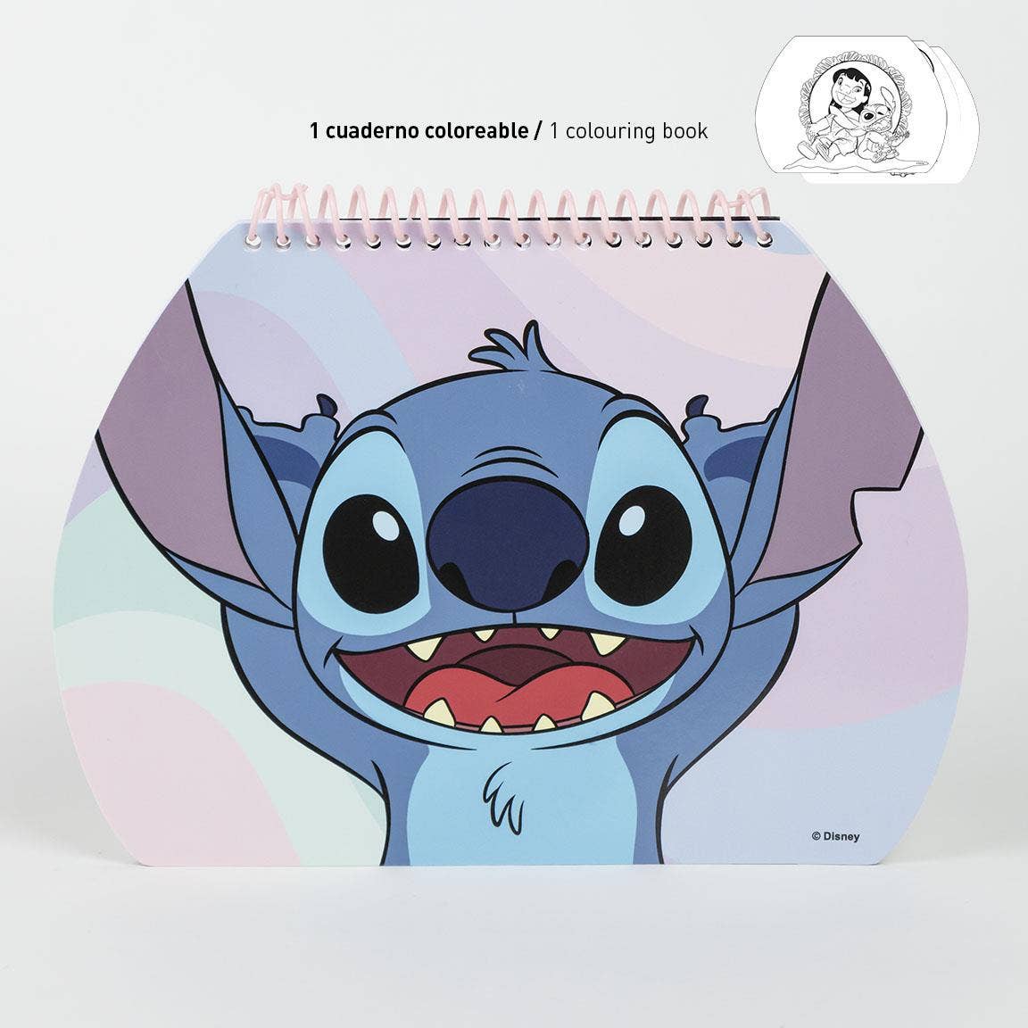 SET DI CANCELLERIA COLORABILE CON VALIGETTA STITCH