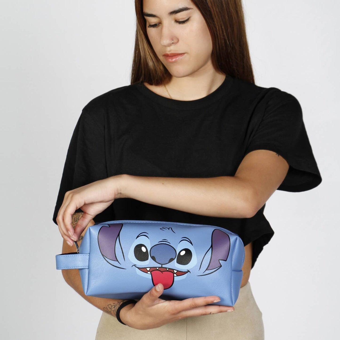 Lilo e Stitch Face-Borsa da Toilette da Viaggio Brick PLUS
