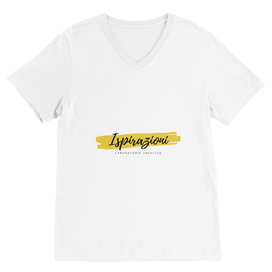 T-shirt premium unisex con scollo a V personalizzabile
