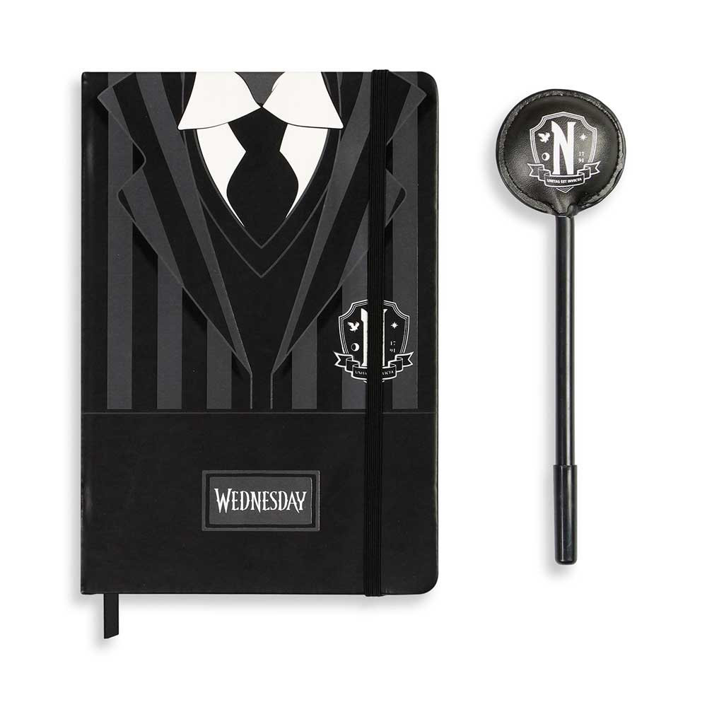 Mercoledì Uniform-Confezione Regalo con Diario e Penna