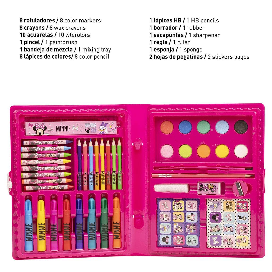 SET DI CANCELLERIA COLORABILE MINNIE BOX