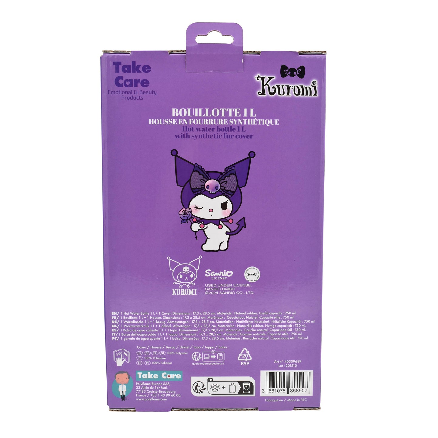 Borsa dell'acqua calda Kuromi