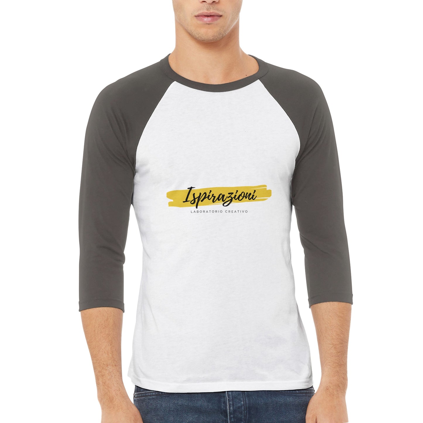 T-shirt raglan unisex manica 3/4 personalizzabile
