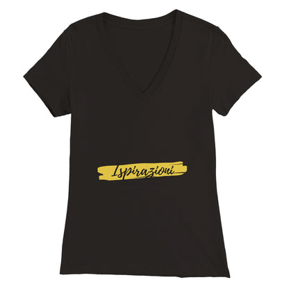 T-shirt premium da donna con scollo a V personalizzabile