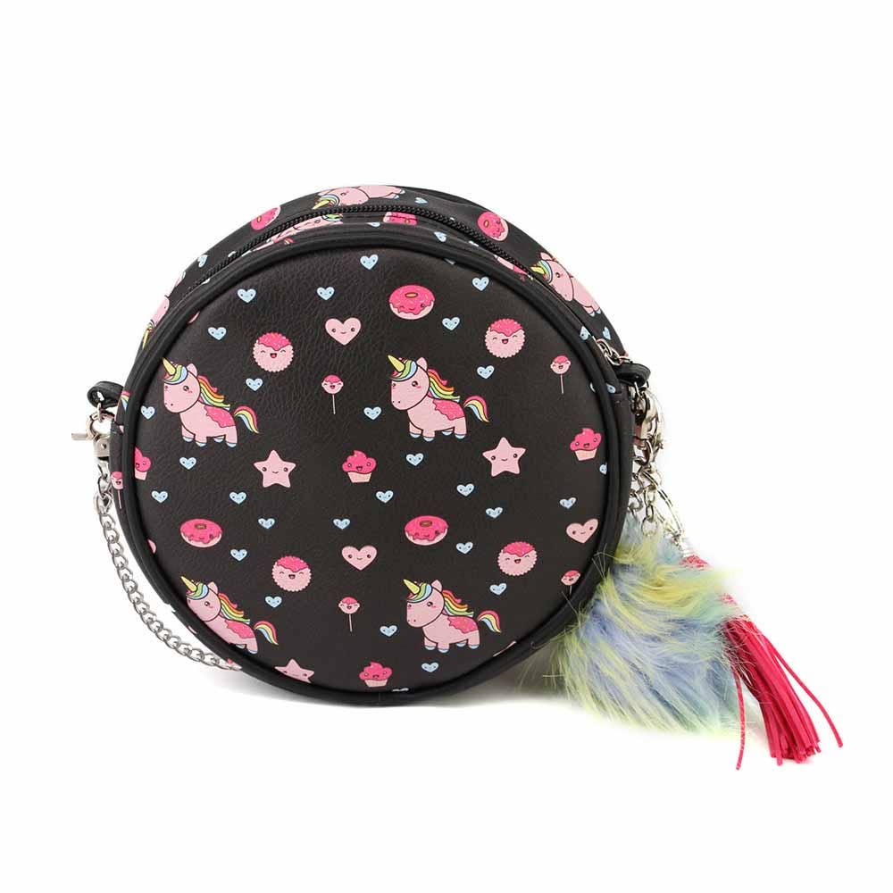 Oh My Pop! Popnicorn-Borsa a Tracolla Rotonda, Nero