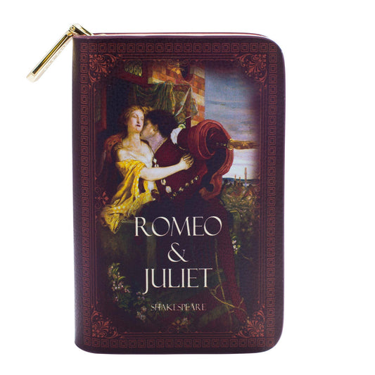 Portafoglio con cerniera Romeo and Juliet Brown Kiss Book