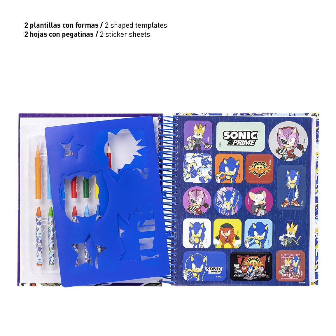 ALBUM ATTIVITÀ DA COLORARE SONIC PRIME
