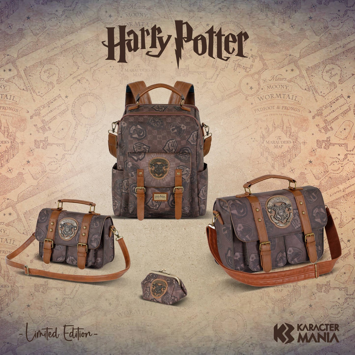 Harry Potter Pride-Portamonete Clip, Marrone