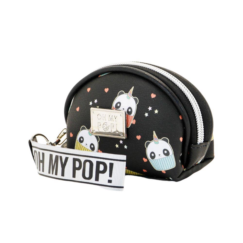 Oh My Pop! Pandicorn-Portamonete Ovale, Nero