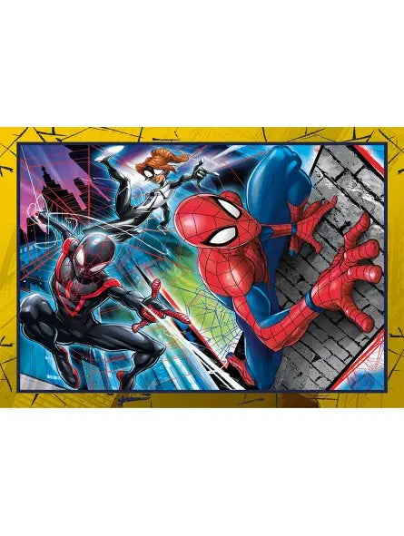 Super Color Puzzle Marvel Spiderman 4 in 1