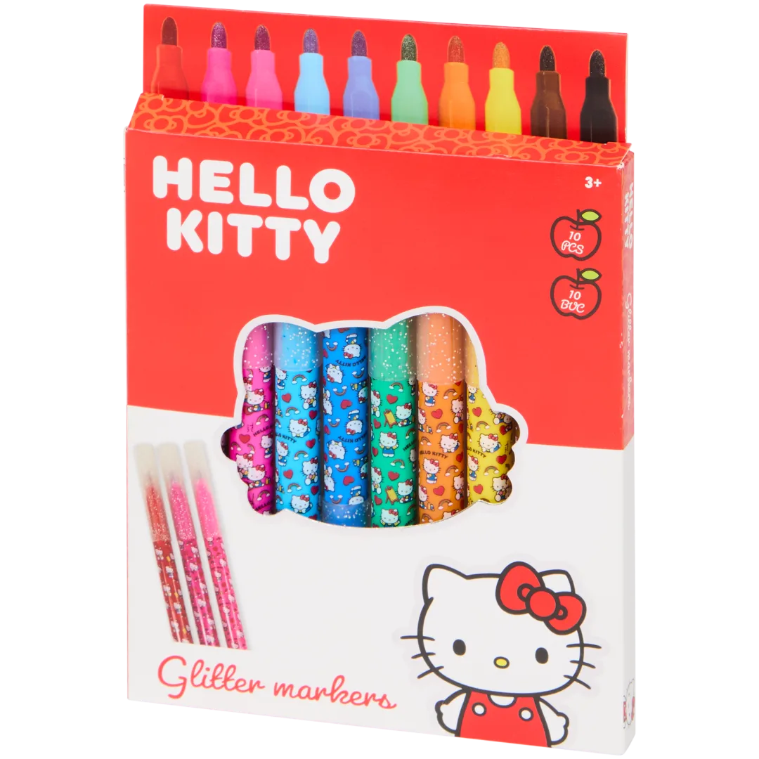 Hello Kitty – Set 10 pennarelli glitter