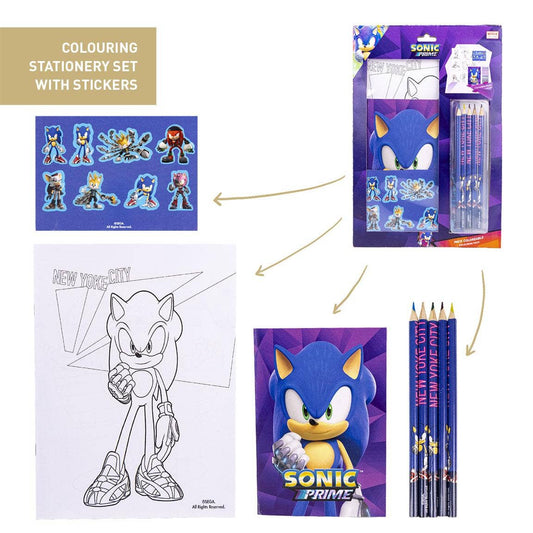 Set di cancelleria colorabile Sonic