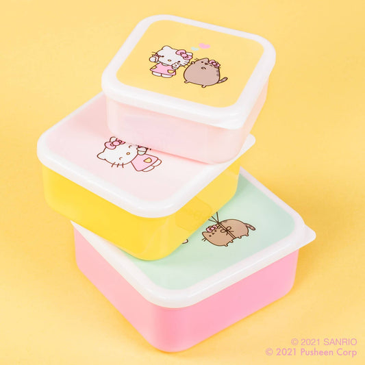 Pusheen & Hello Kitty - Scatola per snack (set di 3)