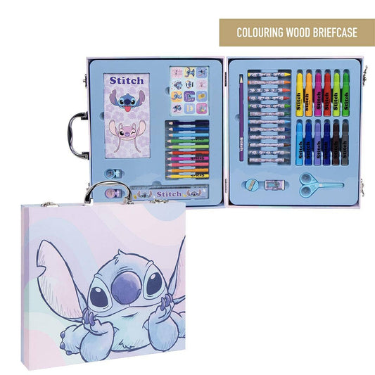 SET DI CANCELLERIA COLORABILE CON VALIGETTA STITCH