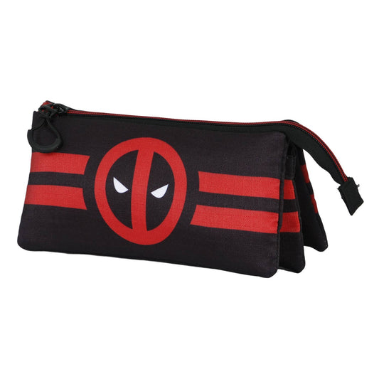 Deadpool Lines-Astuccio Triplo ECO, Nero