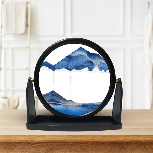 Cornice di sabbia, sabbia fluente, decorazione rilassante