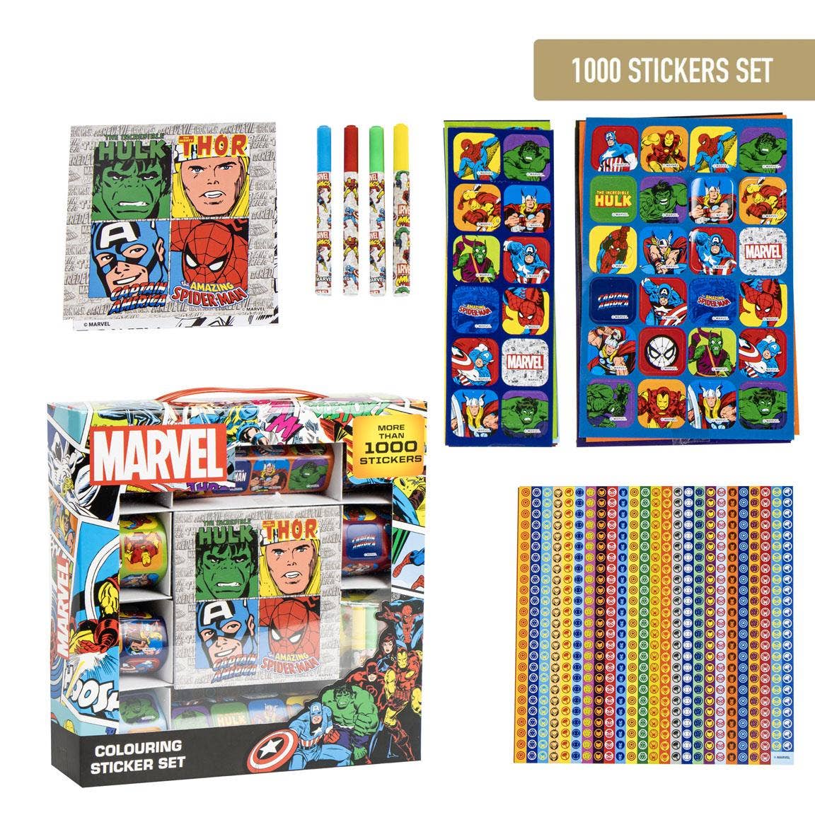 PACCHETTO ADESIVI 1000 PEZZI MARVEL