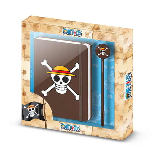 One Piece Skull-Confezione Regalo con Diario e Penna