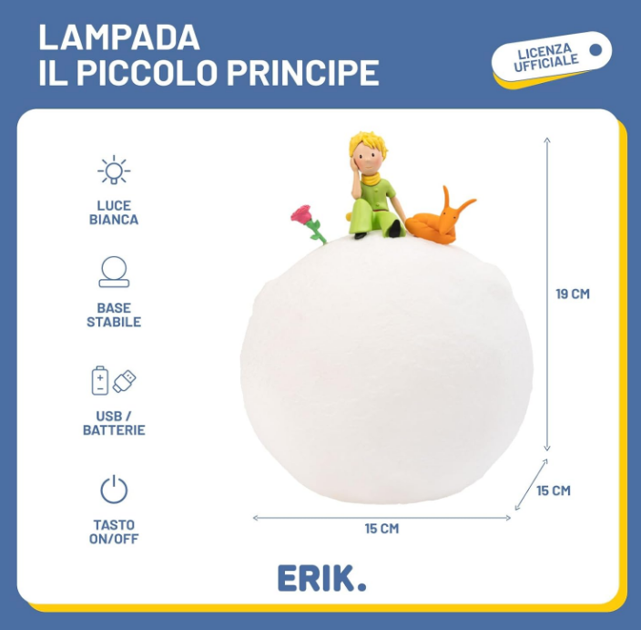 Il Piccolo Principe Lampada da Comodino