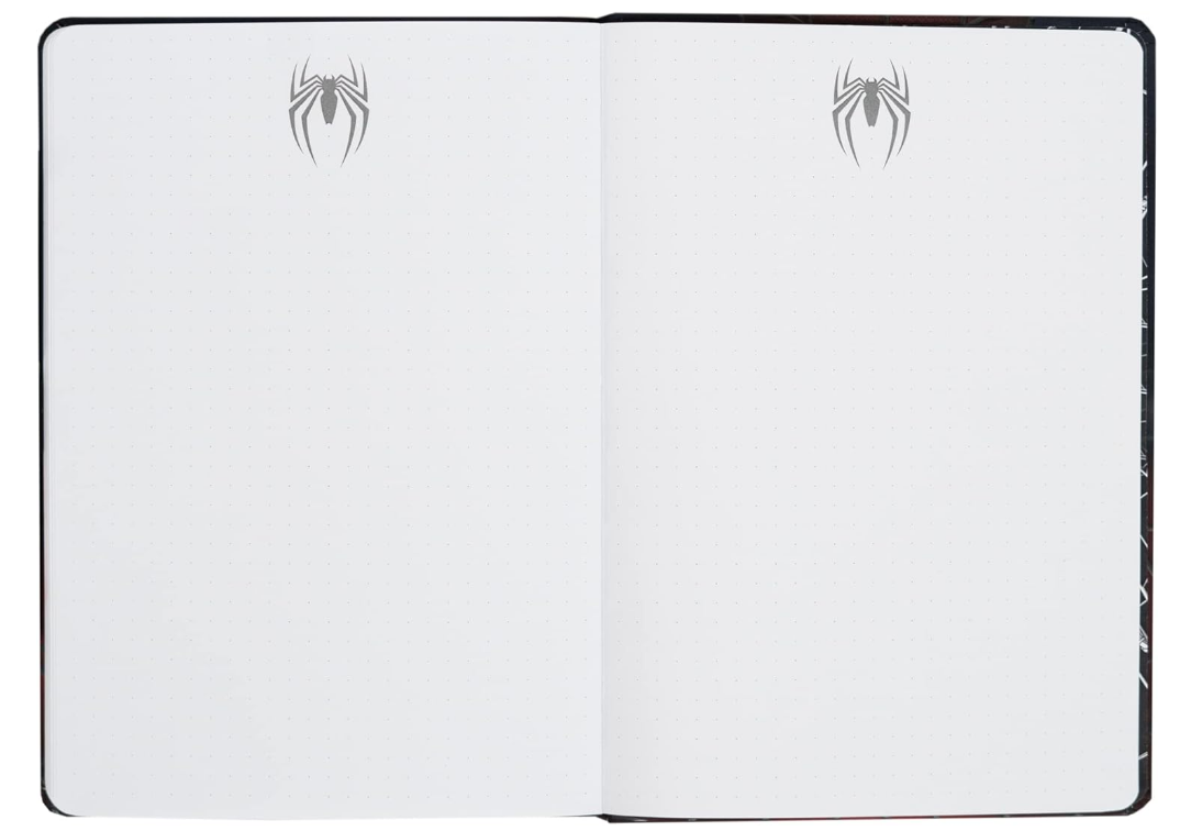 Taccuino A5 Spiderman e Penna - Quaderno Appunti Bullet Journal Puntinato con Penna Proiettore a Pile, Copertina Rigida