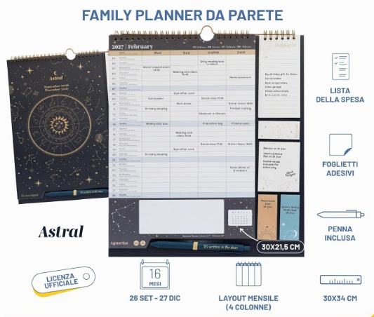 Calendario Famiglia 2027 Astrale