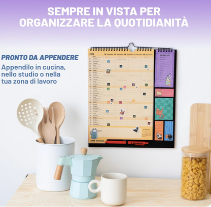 Calendario Famiglia 2027 Meow Meow