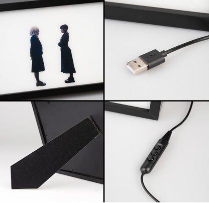 Mercoledì Addams Quadro LED | Lamina Decorativa Illuminata