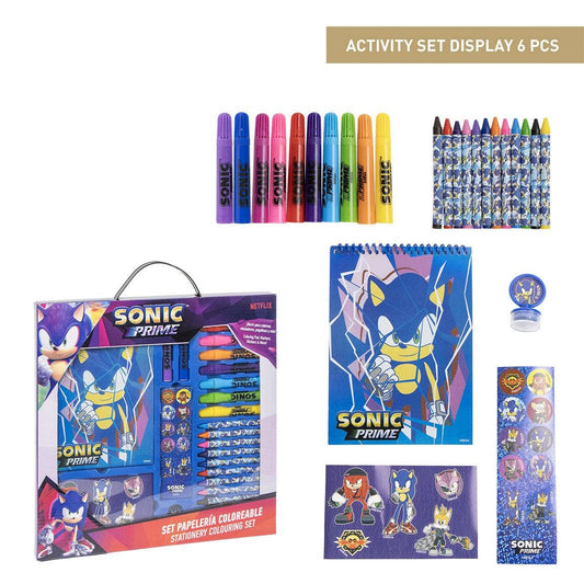 SET DI CANCELLERIA COLORABILE DISPLAY SONIC PRIME