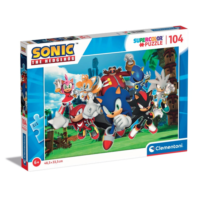 Clementoni Supercolor Sonic puzzle 104 pezzi