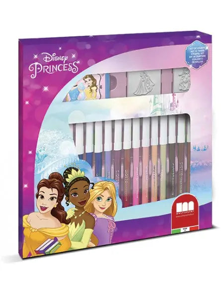 Disney Princess Set Pennarelli Giotto Con Timbri