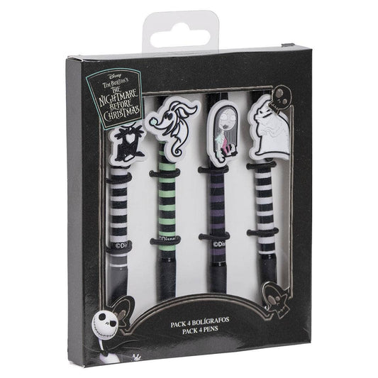 CONFEZIONE DA 4 PENNE A SFERA NIGHTMARE BEFORE CHRISTMAS