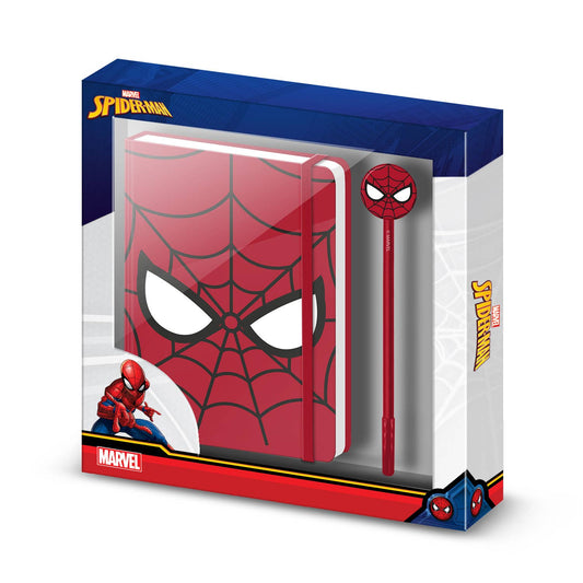 Marvel Spiderman Chibi-Confezione Regalo con Diario e Penna
