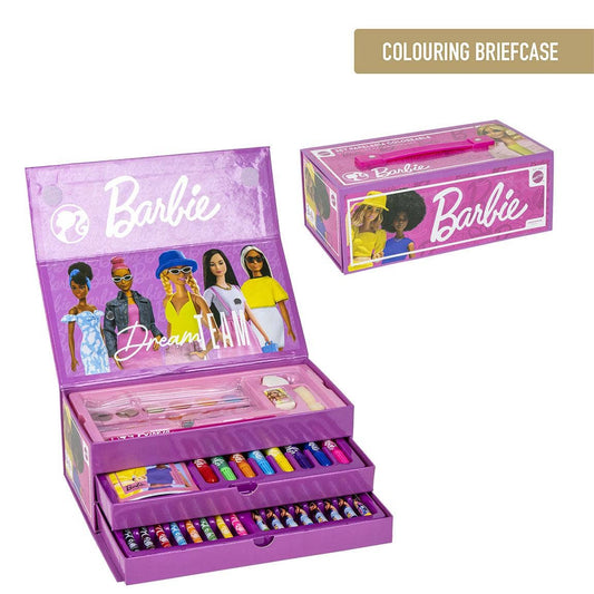 SET DI CANCELLERIA COLORABILE BARBIE VALIGETTA