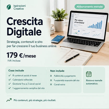 Crescita Digitale: gestione coordinata social e sito web
